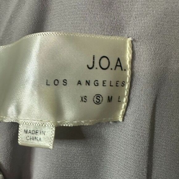 JOA Los Angeles Maxi Dress Women's S Gray Embroidered Crochet Boho Fairy Lined - Picture 3 of 5